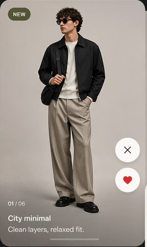 Styled outfit preview