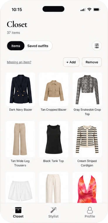 Organized 37-item Closet